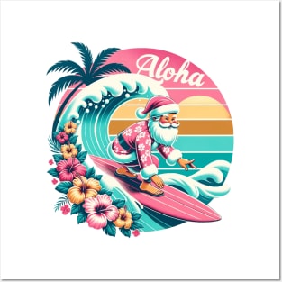 Hawaiian Santa Posters and Art